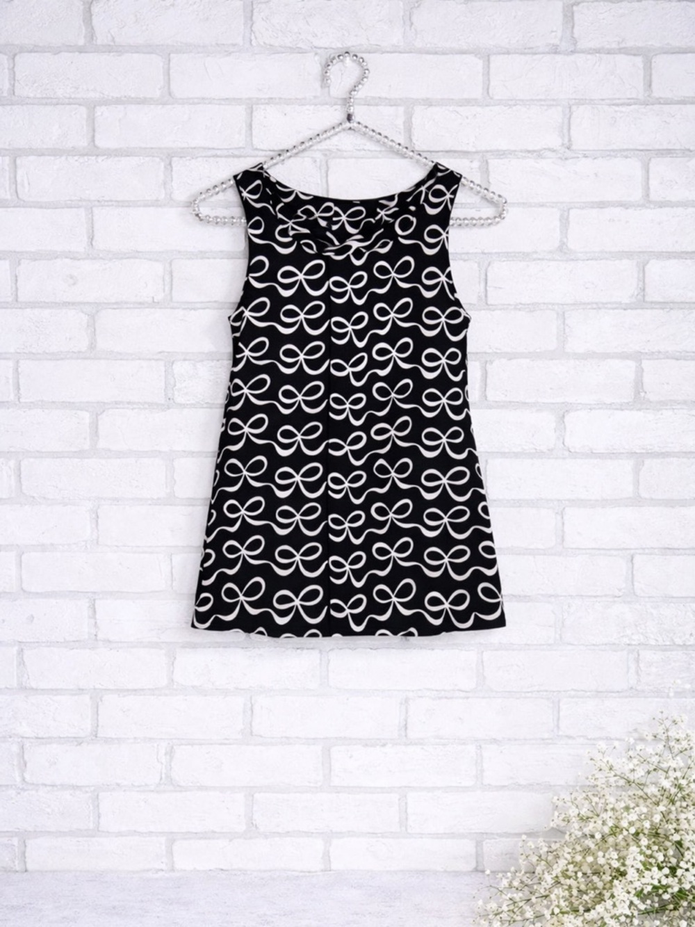 Kate Spade Dream a Little Dream Peplum PJ Black and Ribbon Print Top Size S